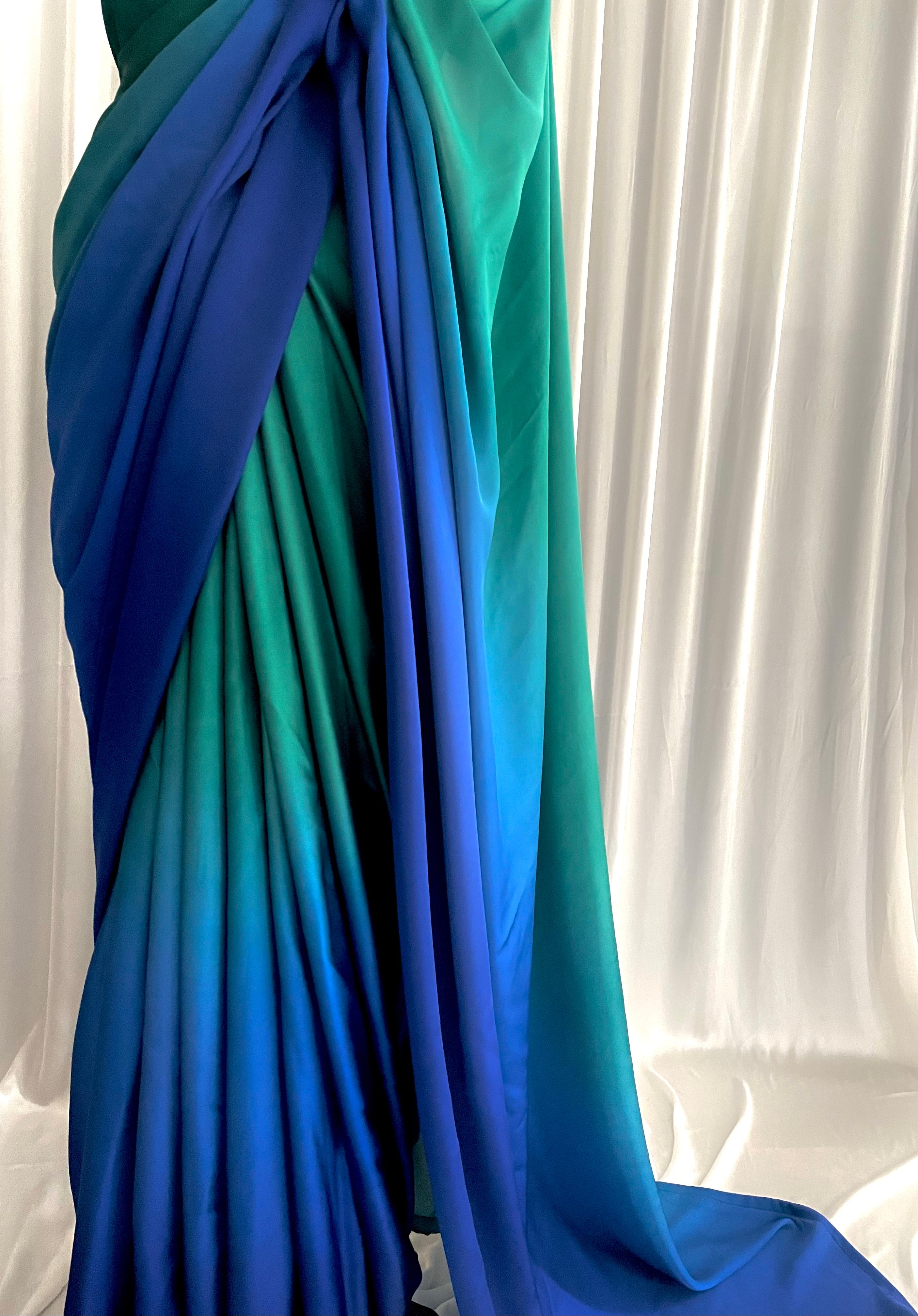 Sample Sale - Ombré Silks: Cyan