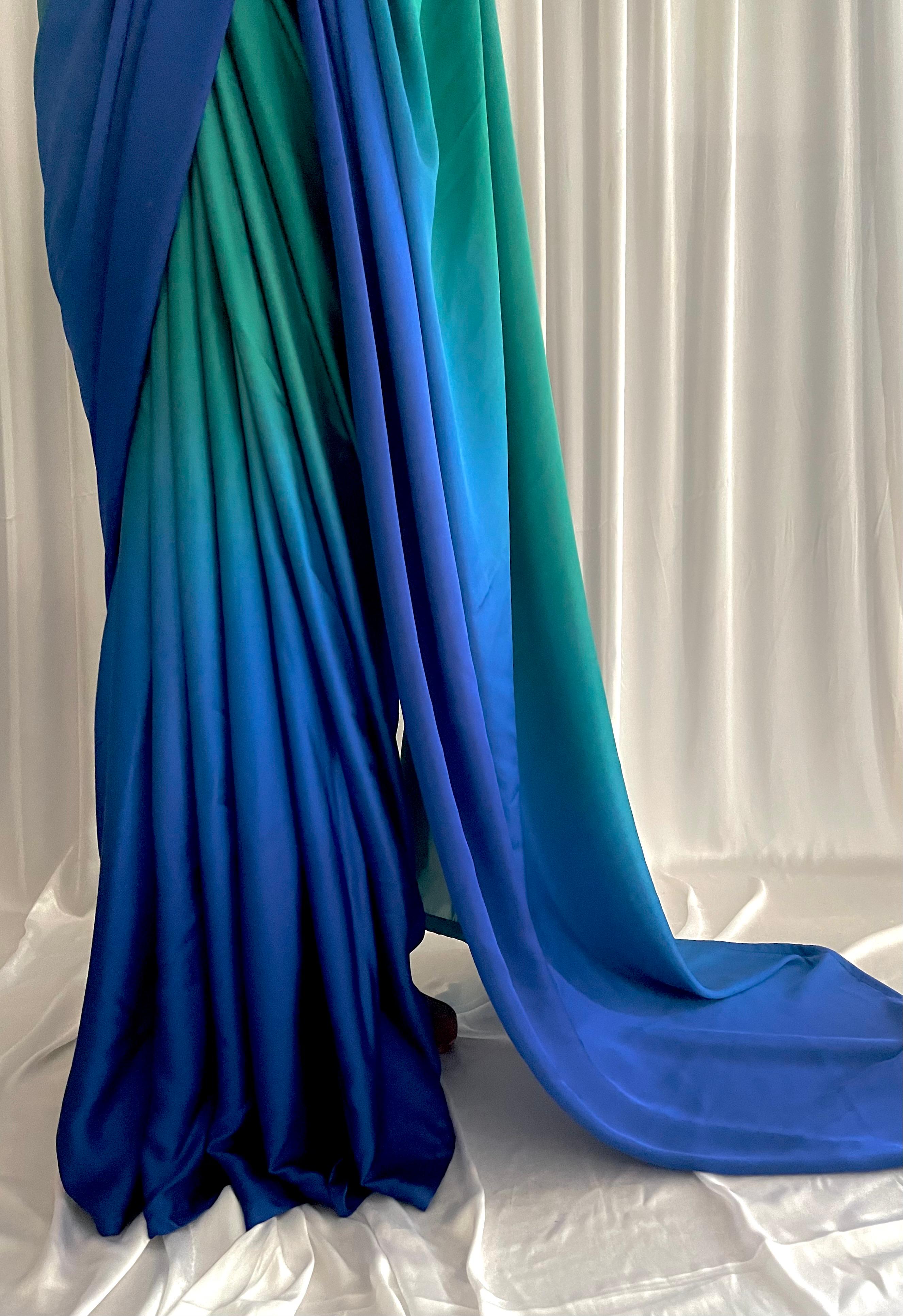 Sample Sale - Ombré Silks: Cyan