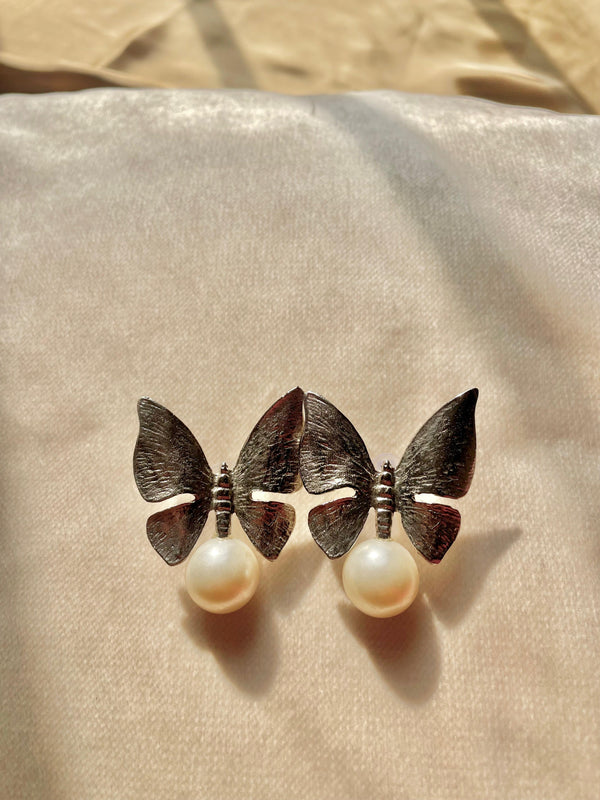 Butterfly Pearl Studs