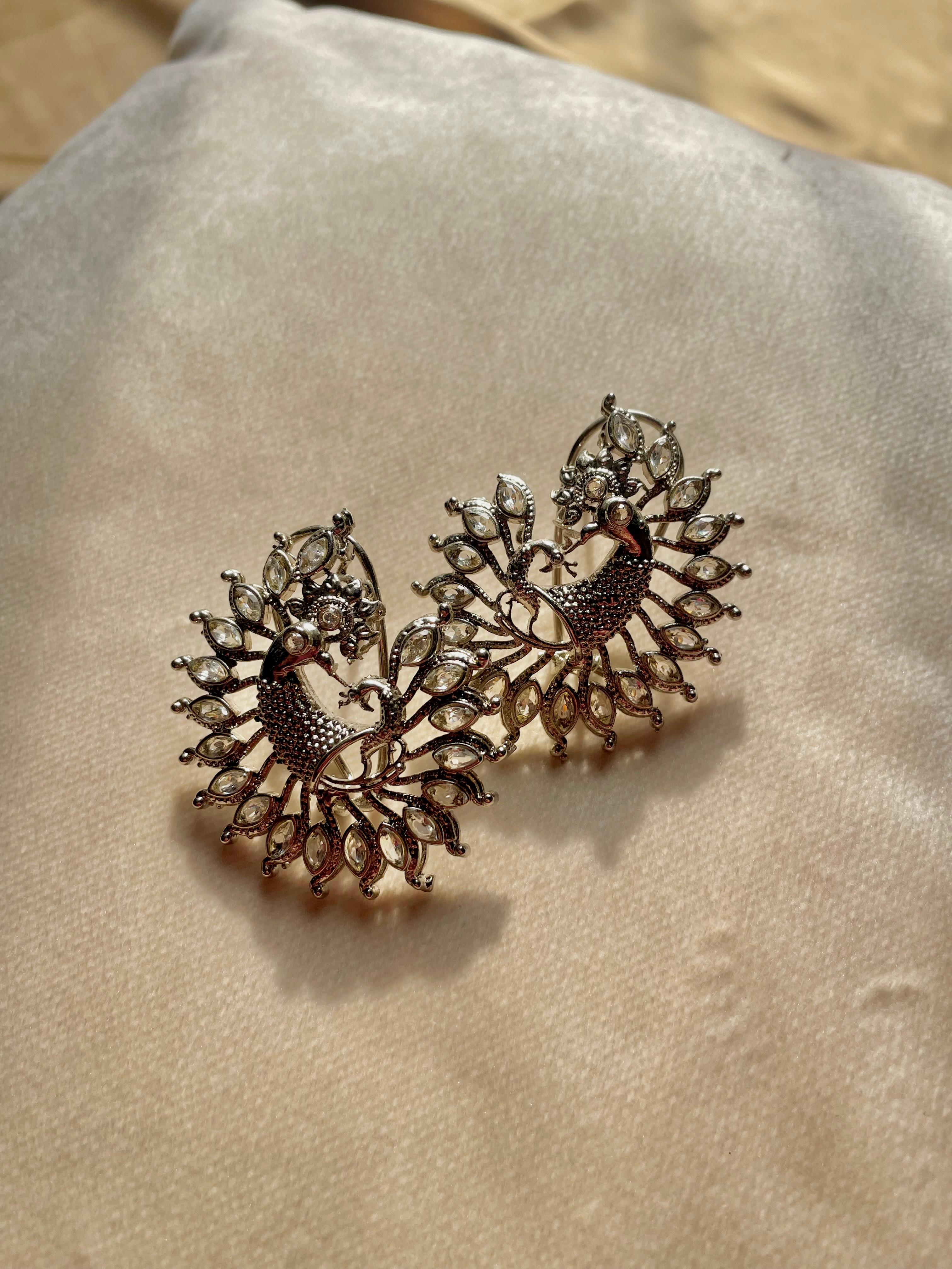 Mughal Peacock Studs
