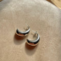 Silver Plated Half Moon Studs