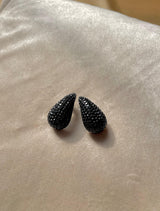 Onyx Studded Ear Drops