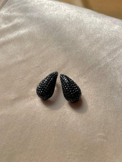 Onyx Studded Ear Drops