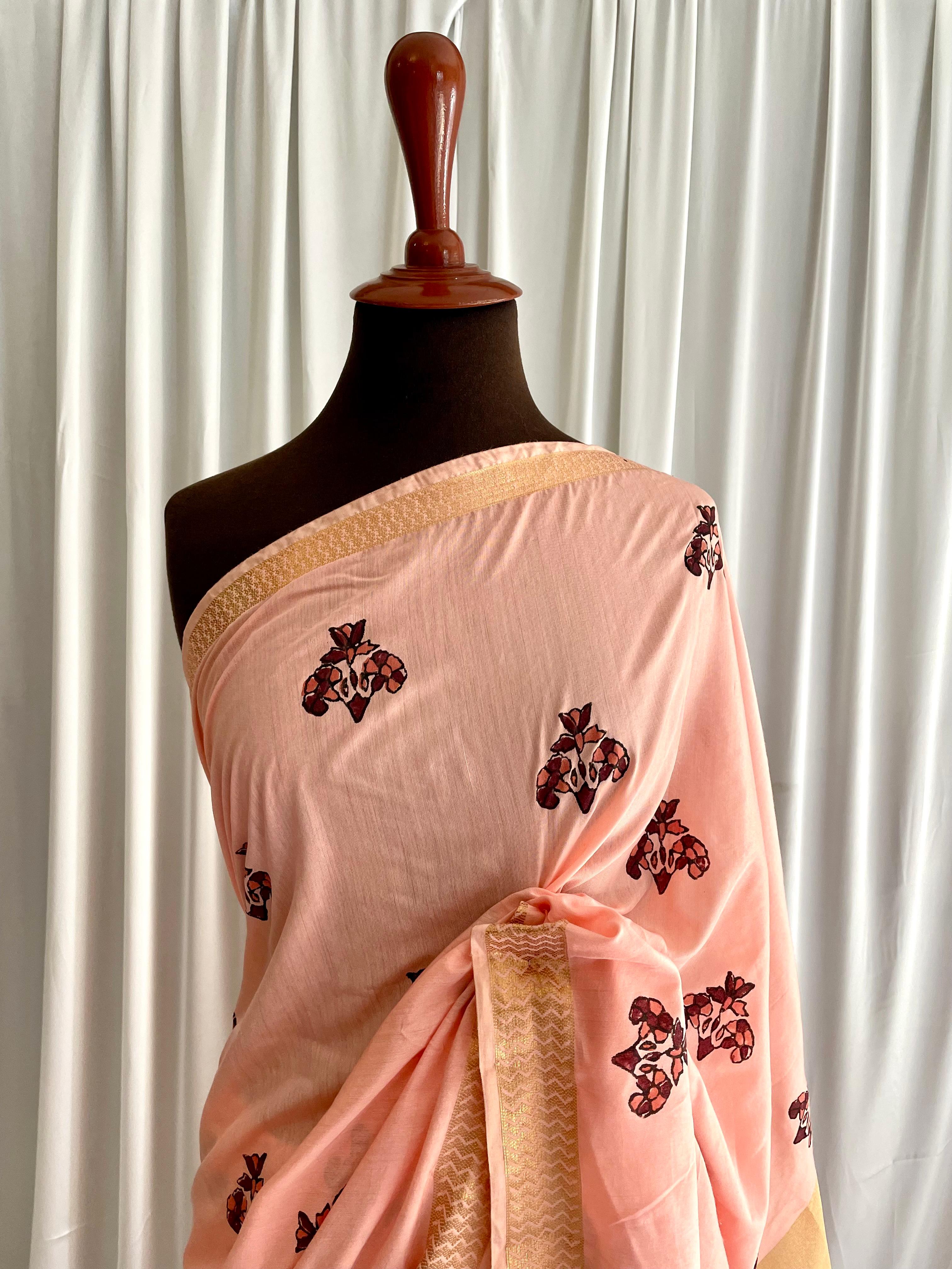 Hand-Blocked Cotton: Tulip