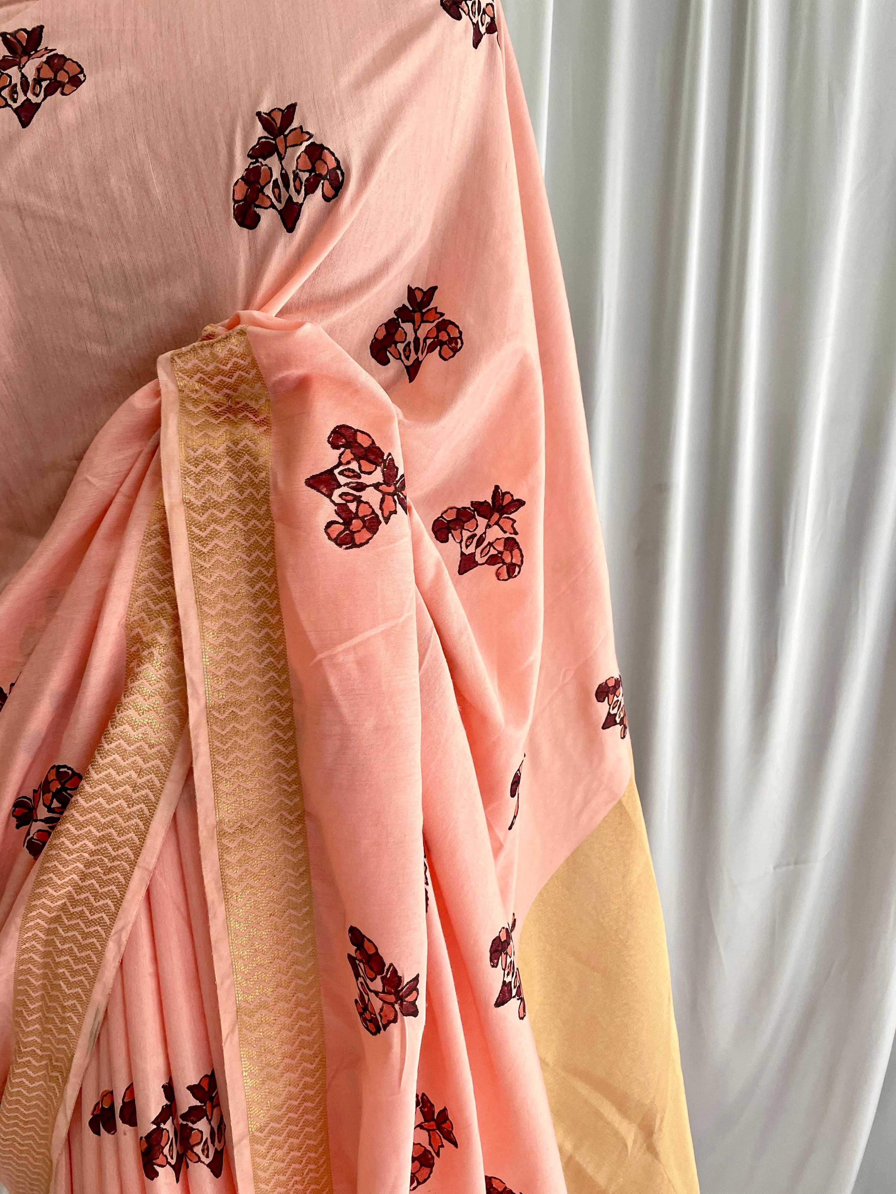 Hand-Blocked Cotton: Tulip