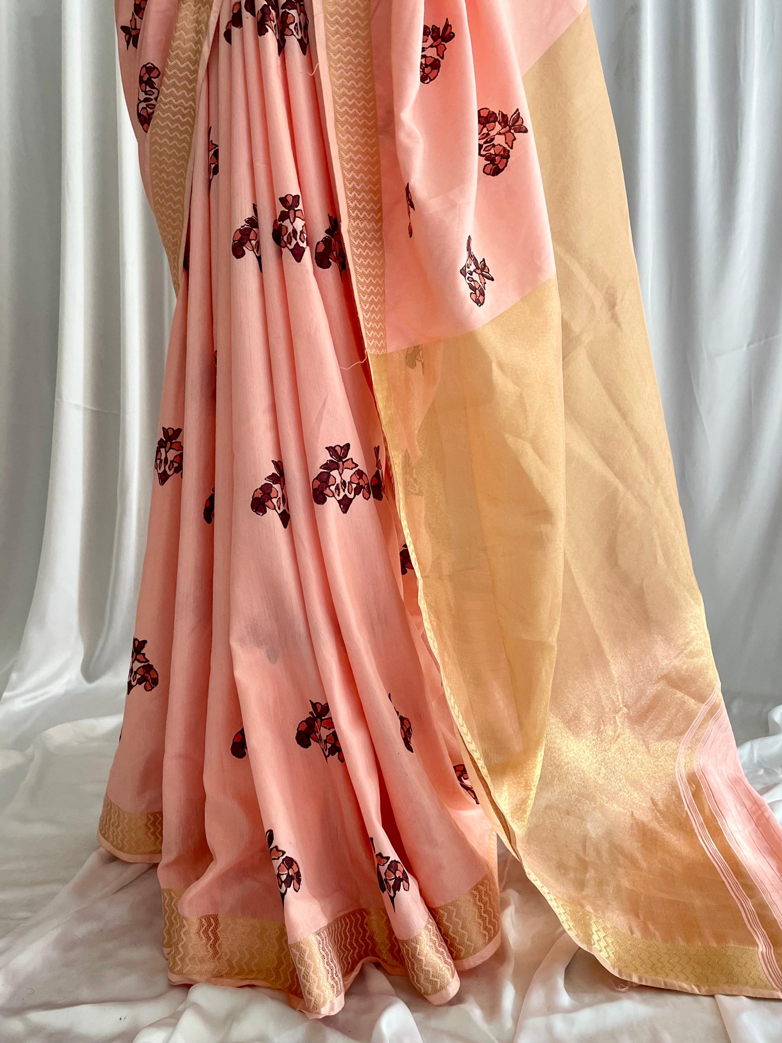 Hand-Blocked Cotton: Tulip