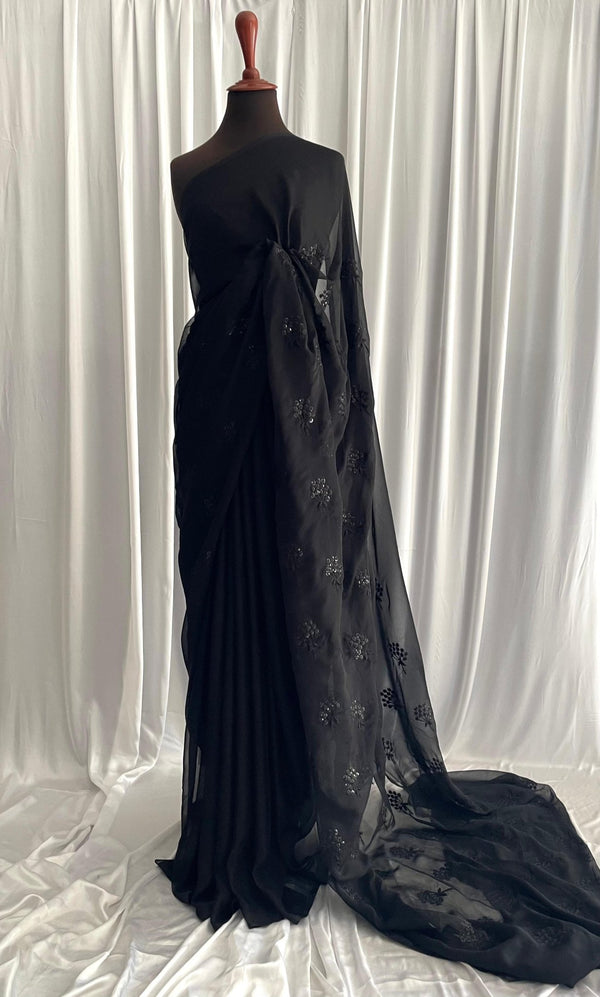 Embroidered Chiffon: Hina