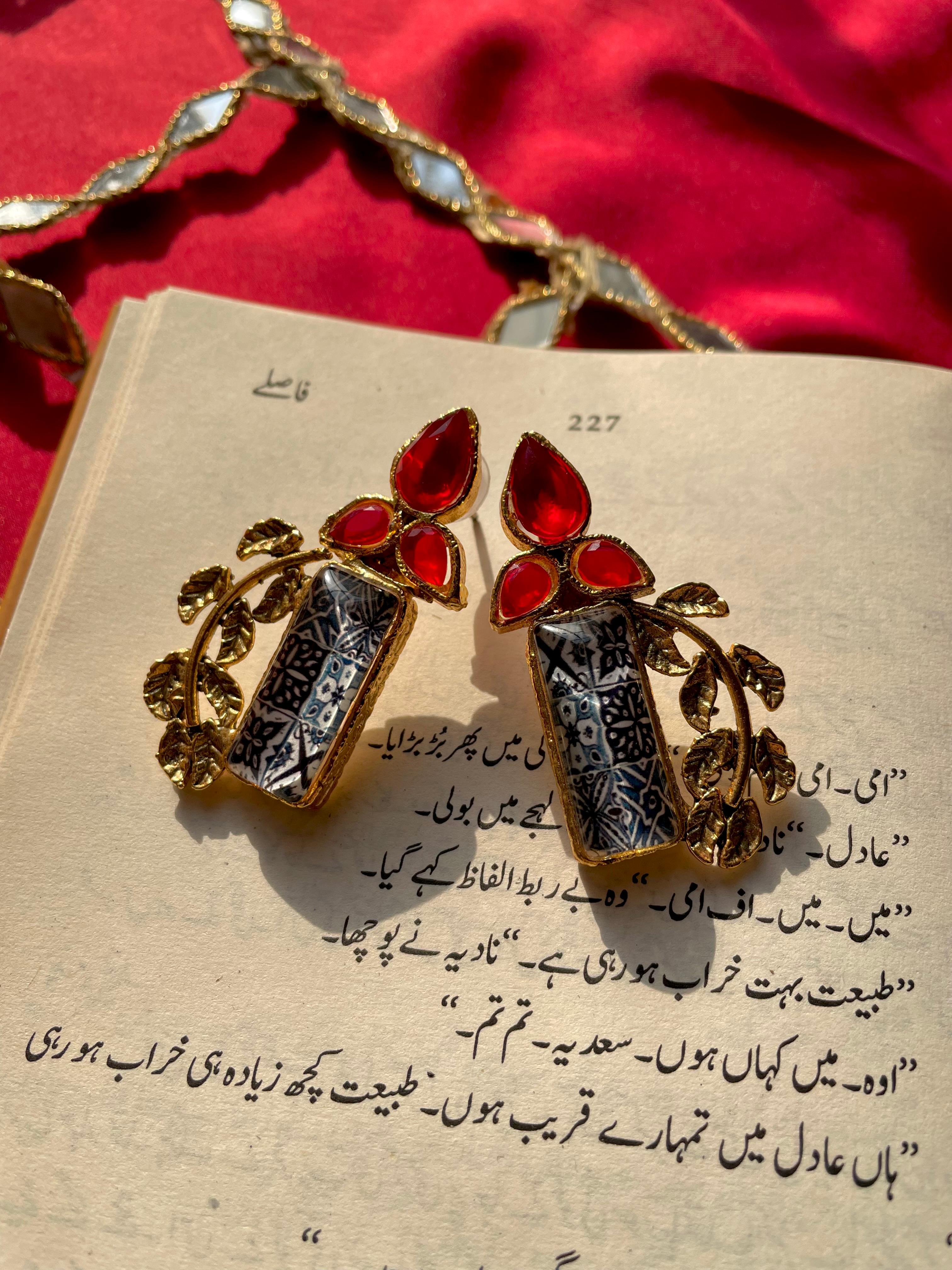 Gold Plated Azure Earrings