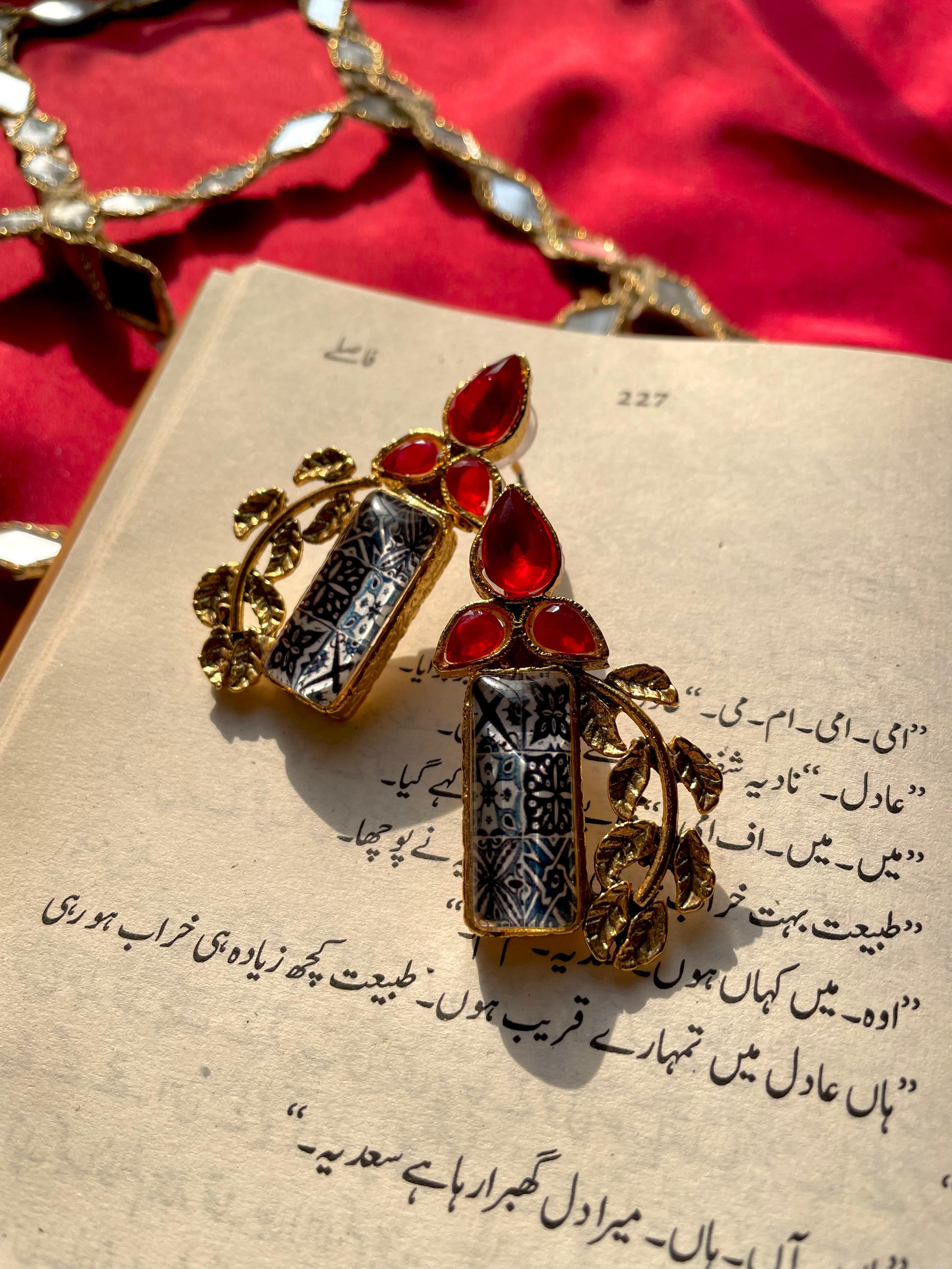 Gold Plated Azure Earrings