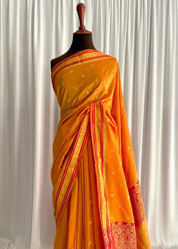 Riwayti Banarsi Silk: Mustard