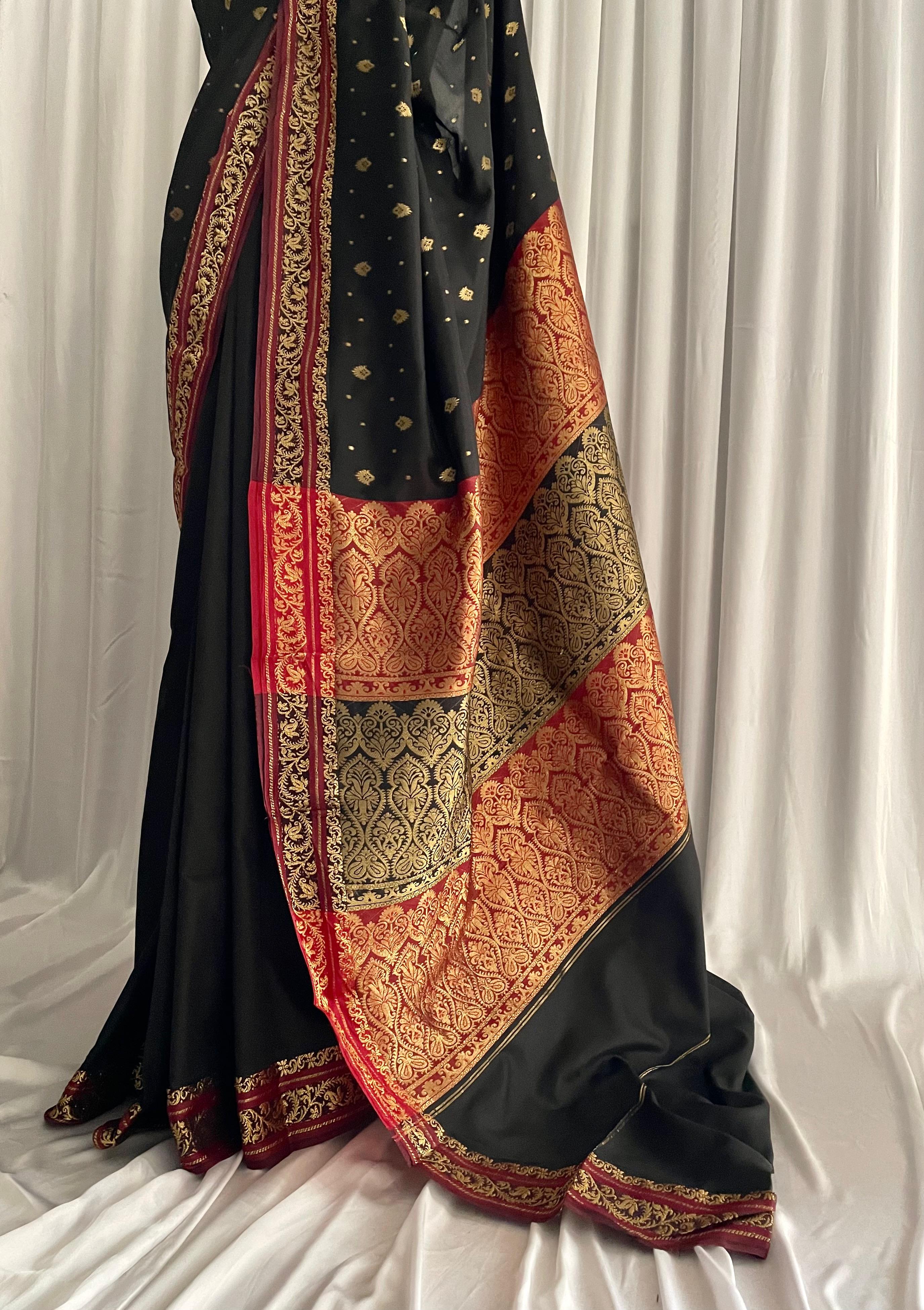 Riwayti Banarsi Silk: Black