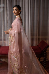 Embellished Dusty Rose Saree