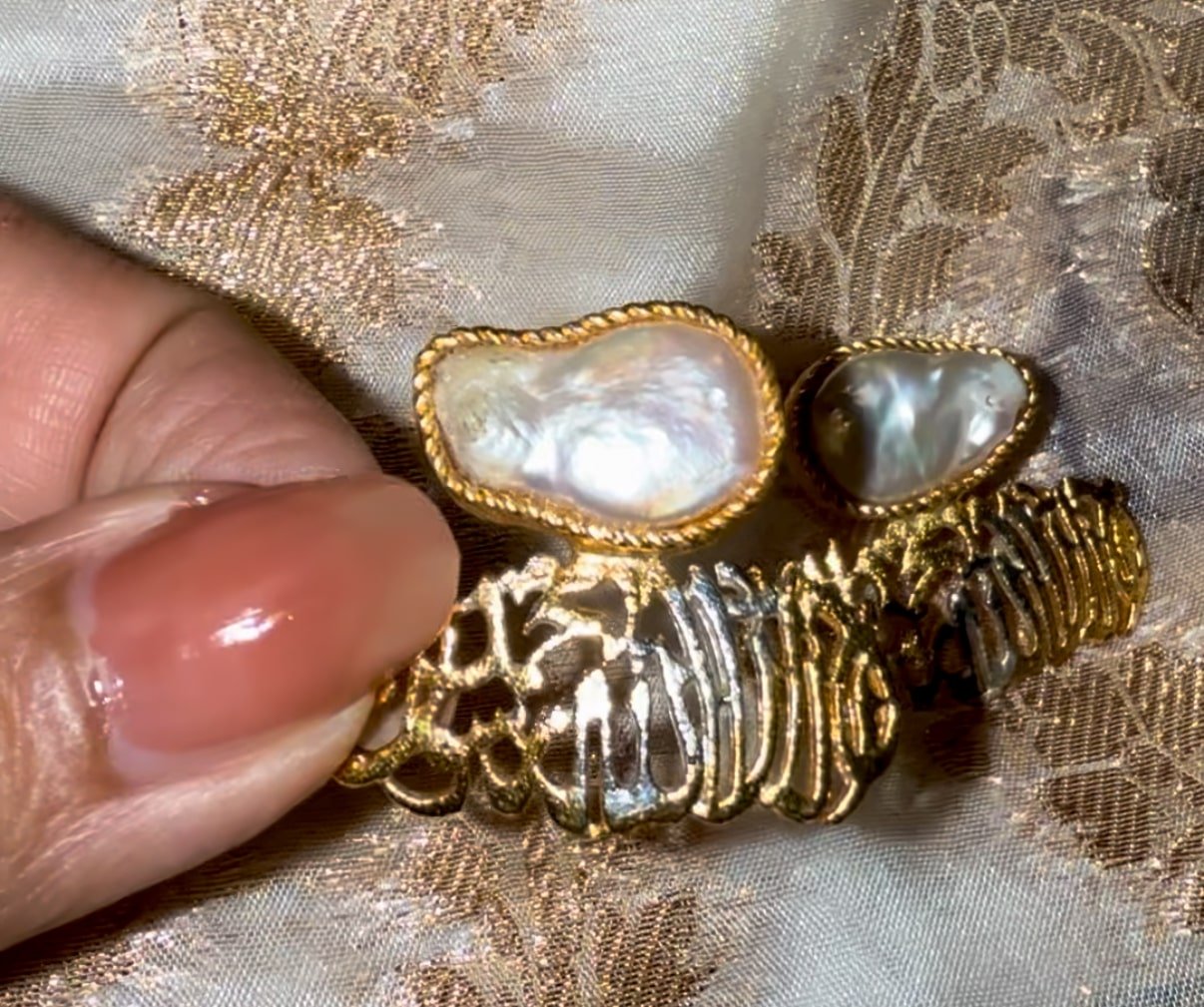 Gold Plated Kufic Kalma Earrings