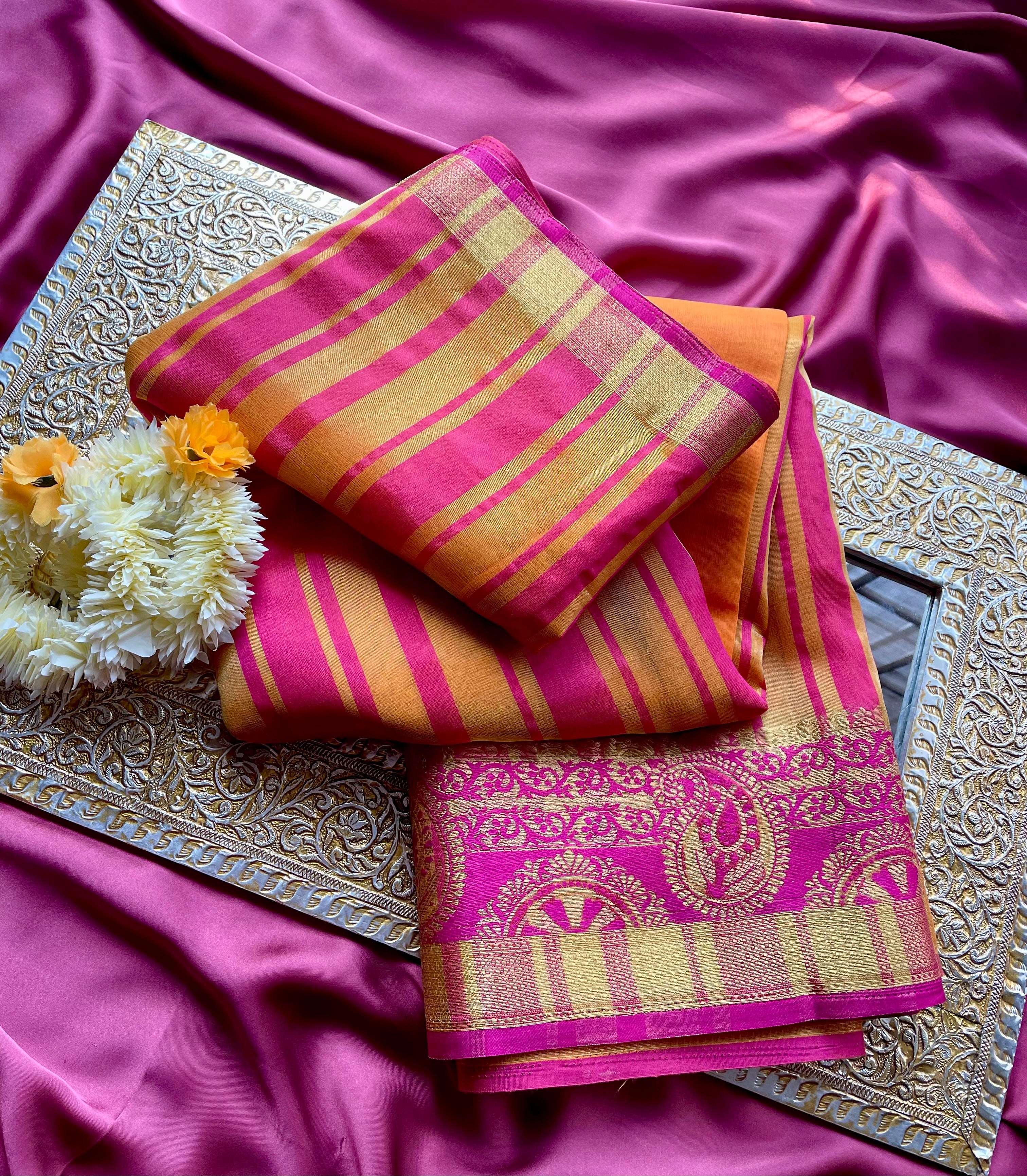 Dholki Cotton Silk: Paan Banaras