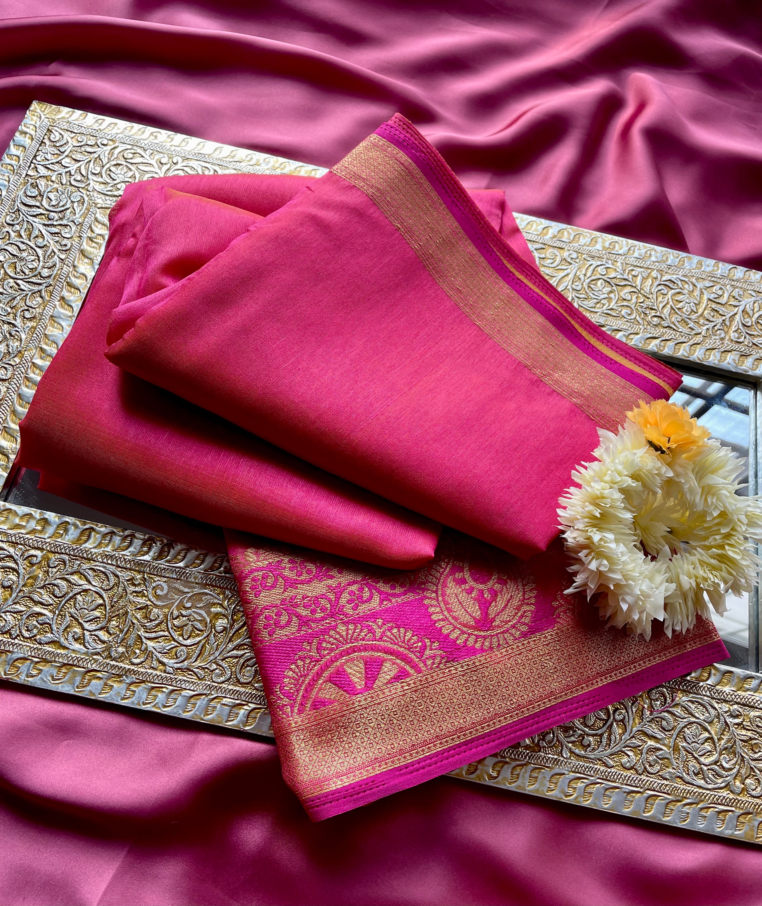 Dholki Cotton Silk: Paan Banaras