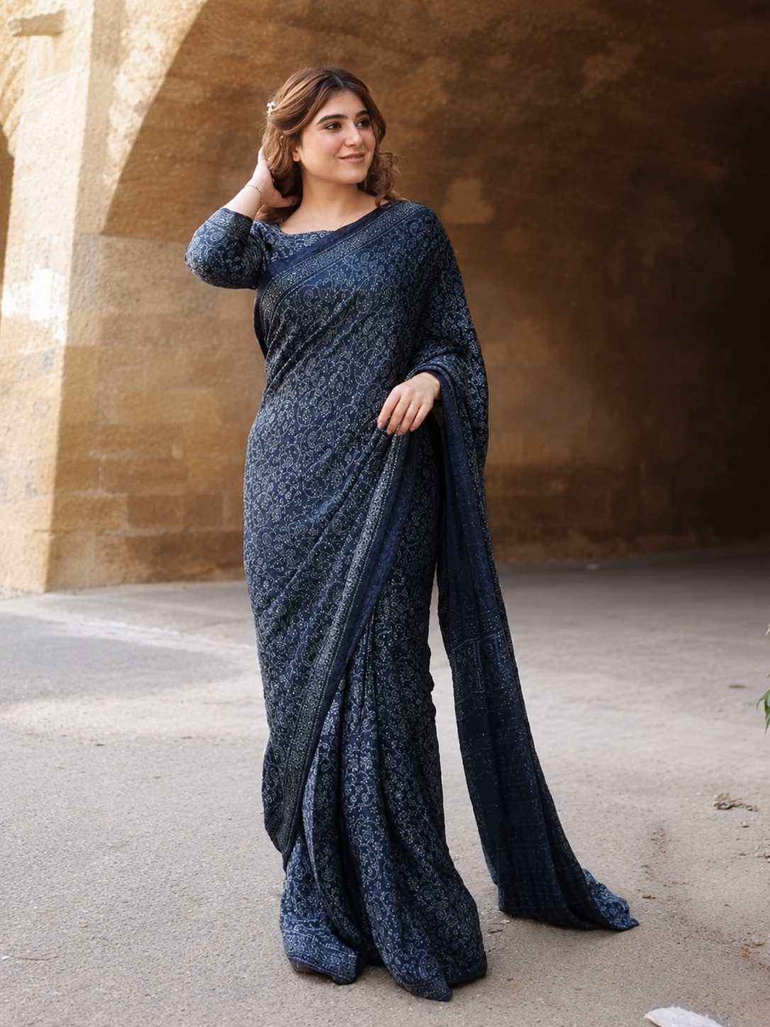 Ajrak: Lapis Lazuli
