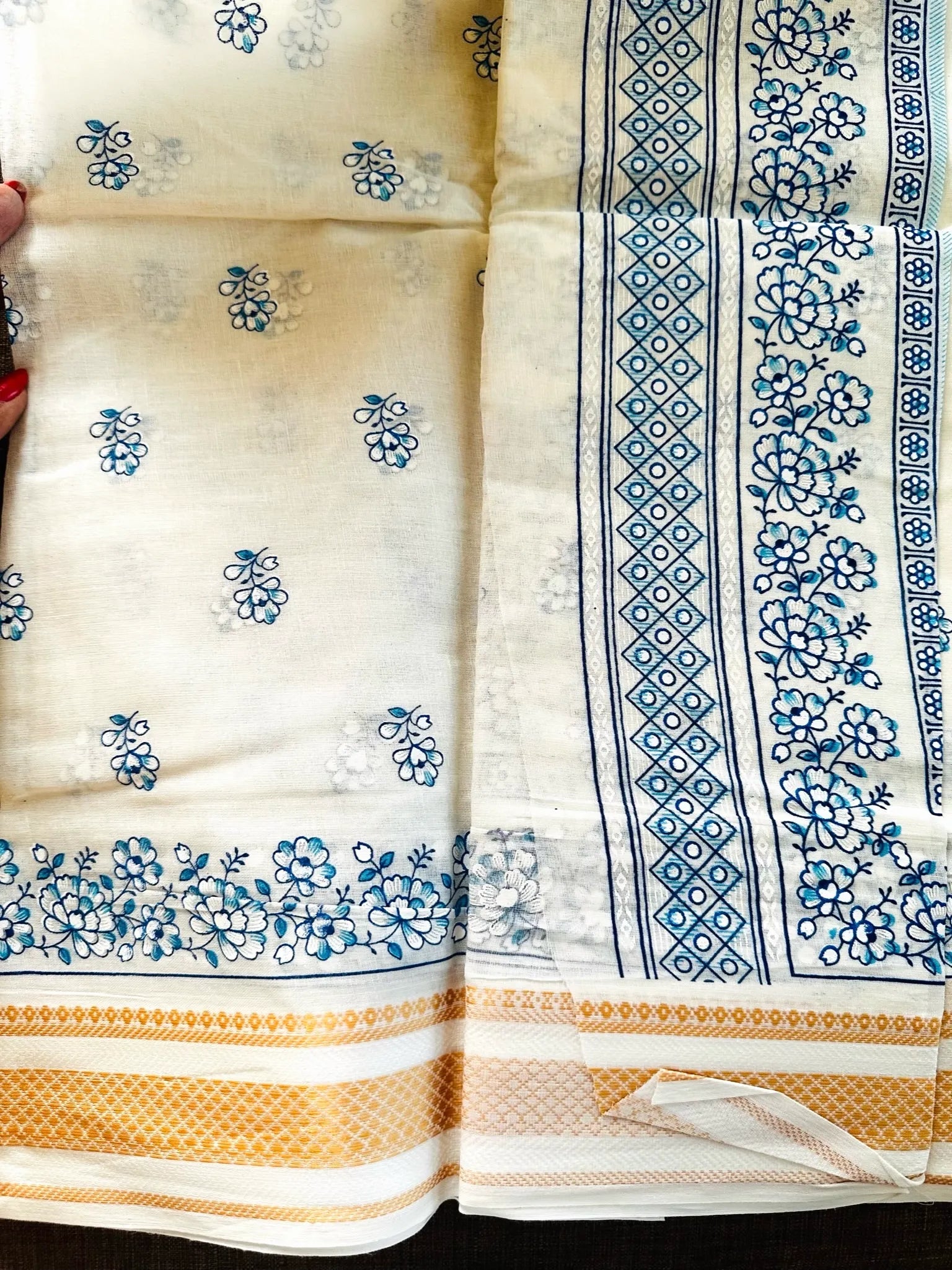 Organic Cotton: Lapiz Lazuli Primrose