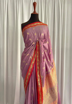 Riwayti Banarsi Silk: Light Lilac