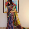 Riwayti Banarsi Silk: Moonstone Dual-Tone