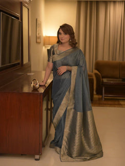 Chiffon Silk Banarsi - Moonveil