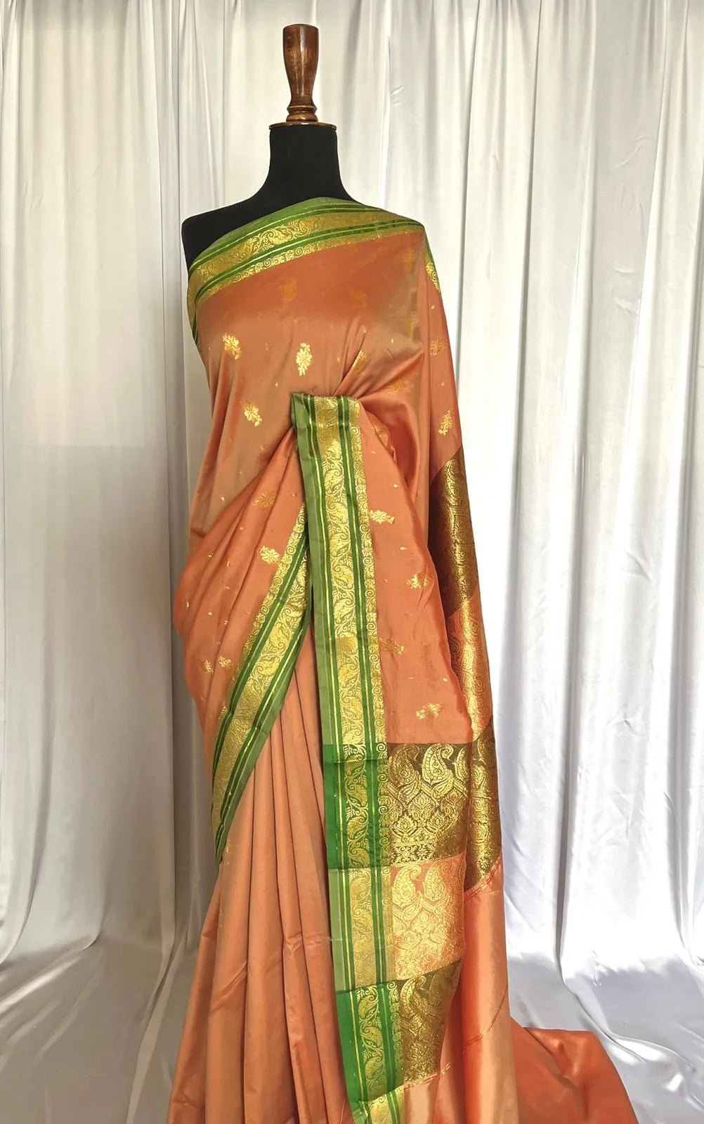 Riwayti Banarsi Silk: Muted Peach