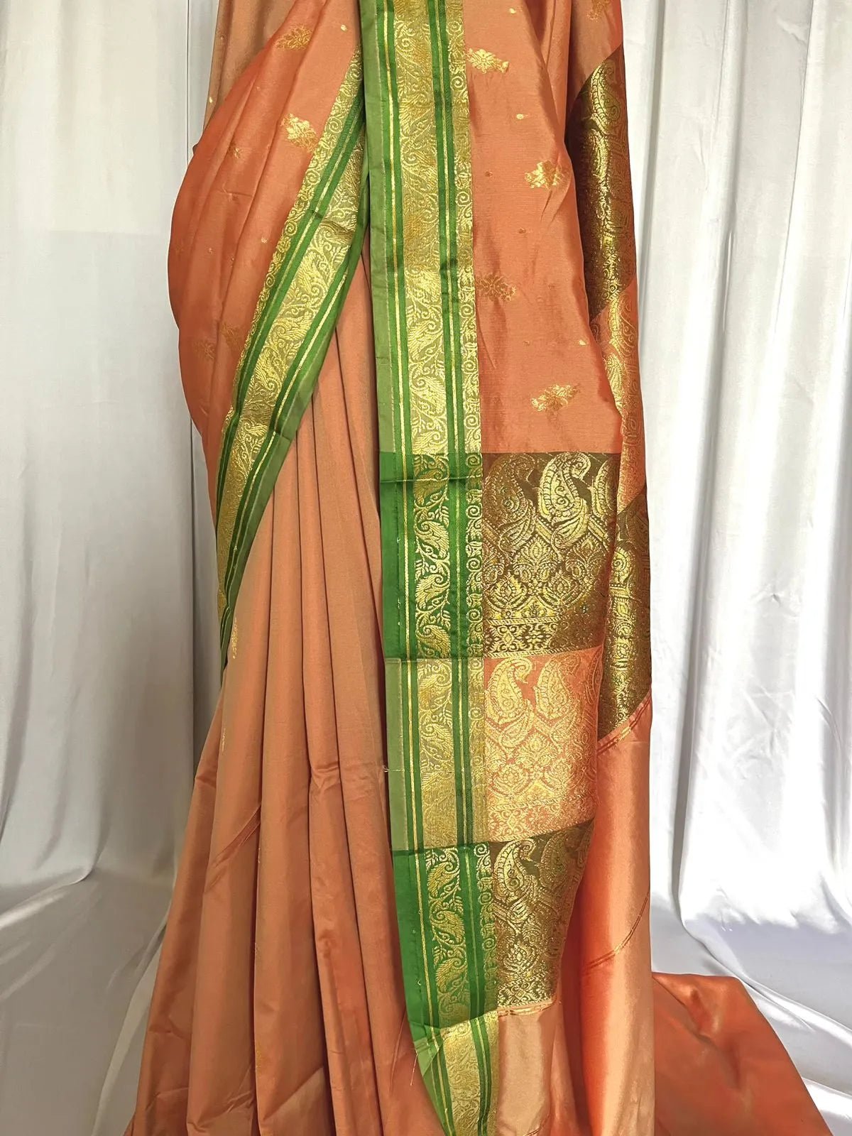 Riwayti Banarsi Silk: Muted Peach