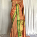 Riwayti Banarsi Silk: Muted Peach