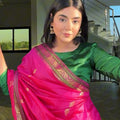 Riwayti Banarsi Silk: Hot Pink