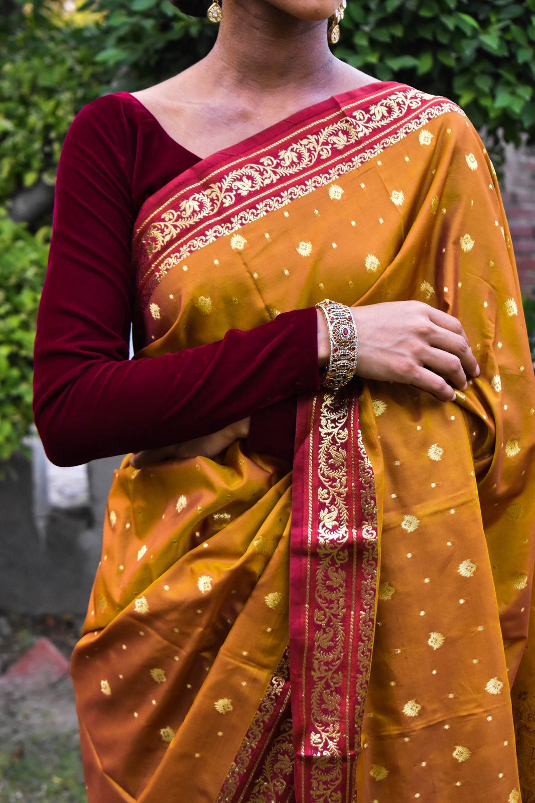 Riwayti Banarsi Silk: Mustard