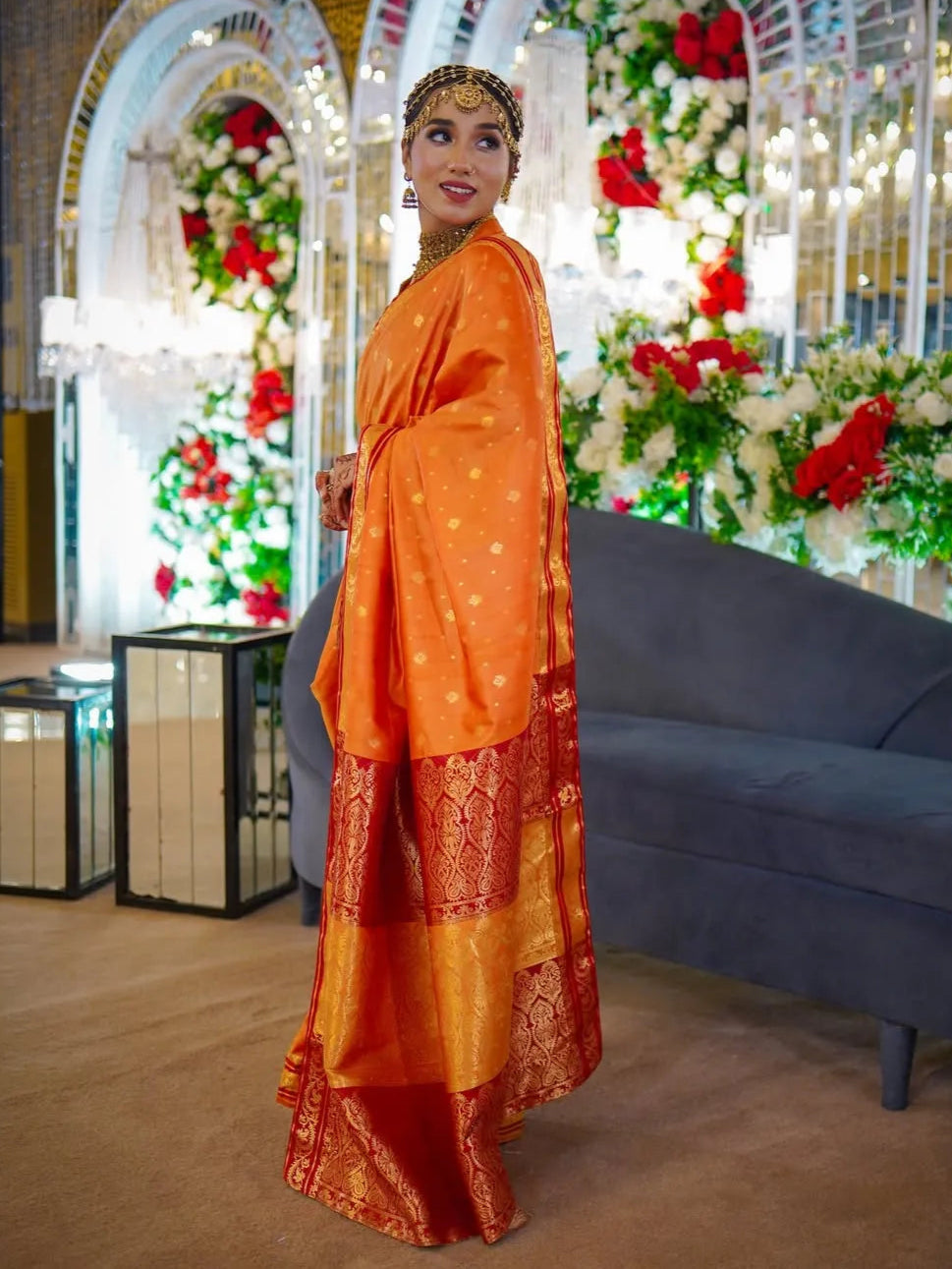 Riwayti Banarsi Silk: Mustard