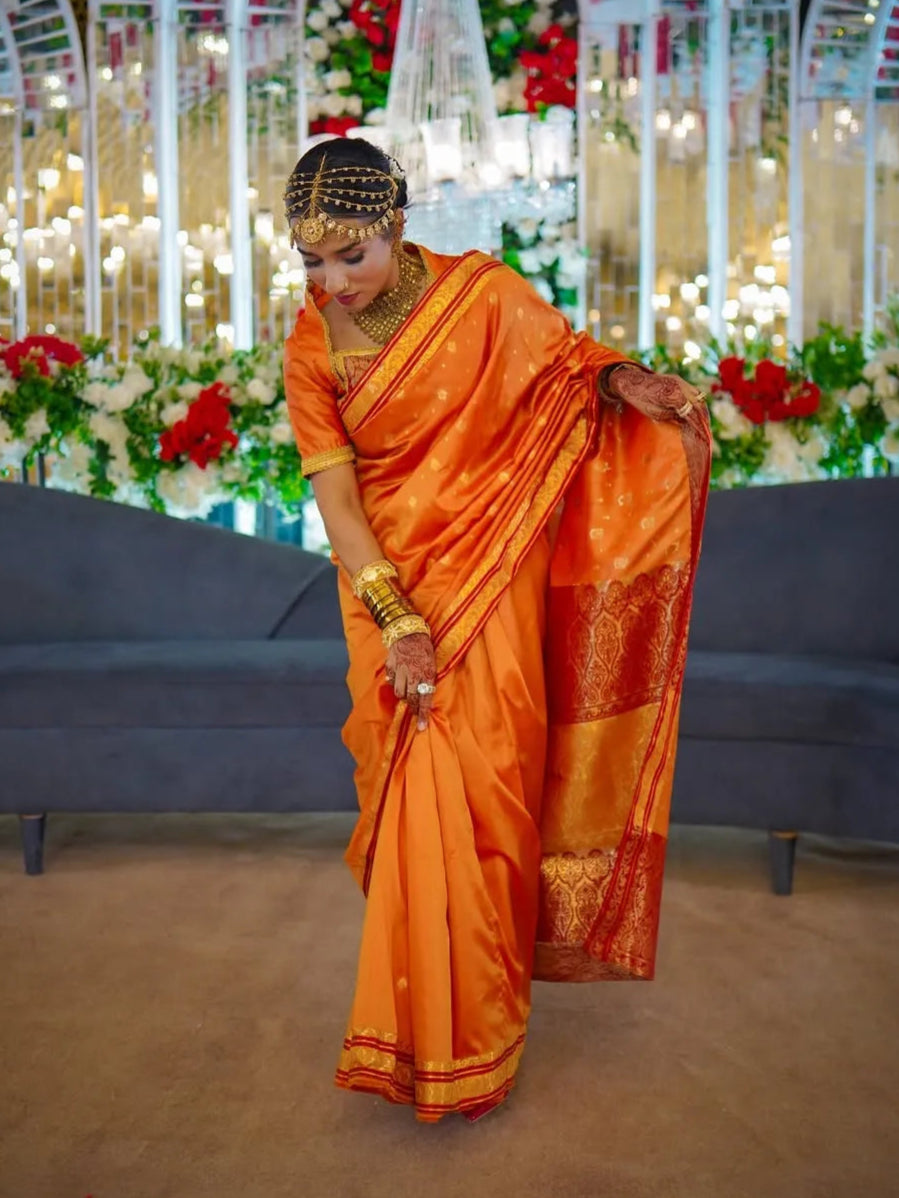 Riwayti Banarsi Silk: Mustard