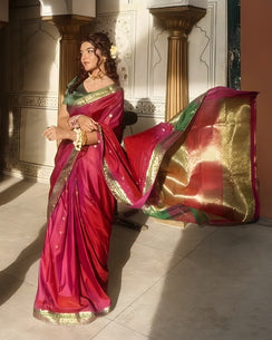Riwayti Banarsi Silk: Violet Emerald