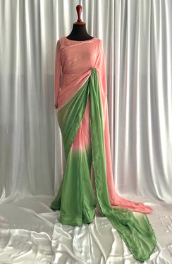RTW - Ombré Pure Chiffon: Rosé Matcha