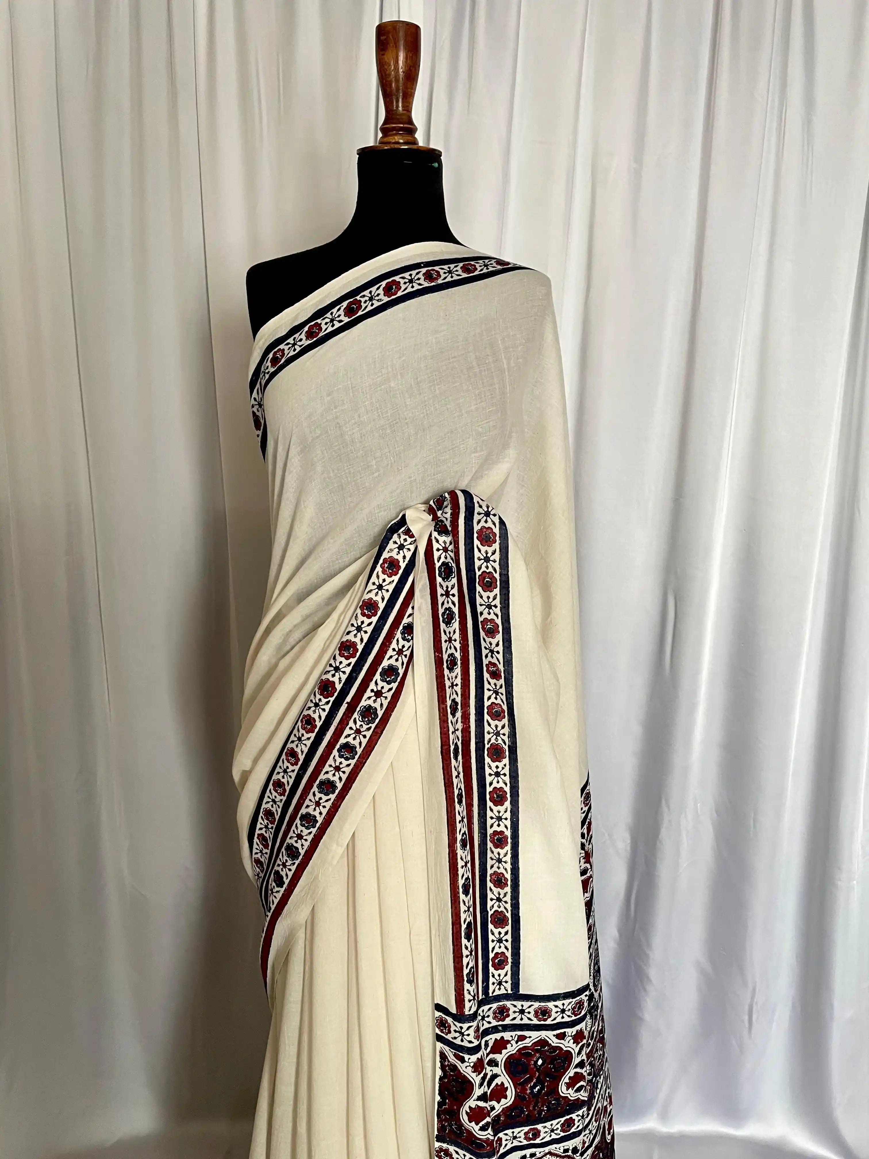 Ajrak Hand-Blocked Cotton: Ruh-e-Safa