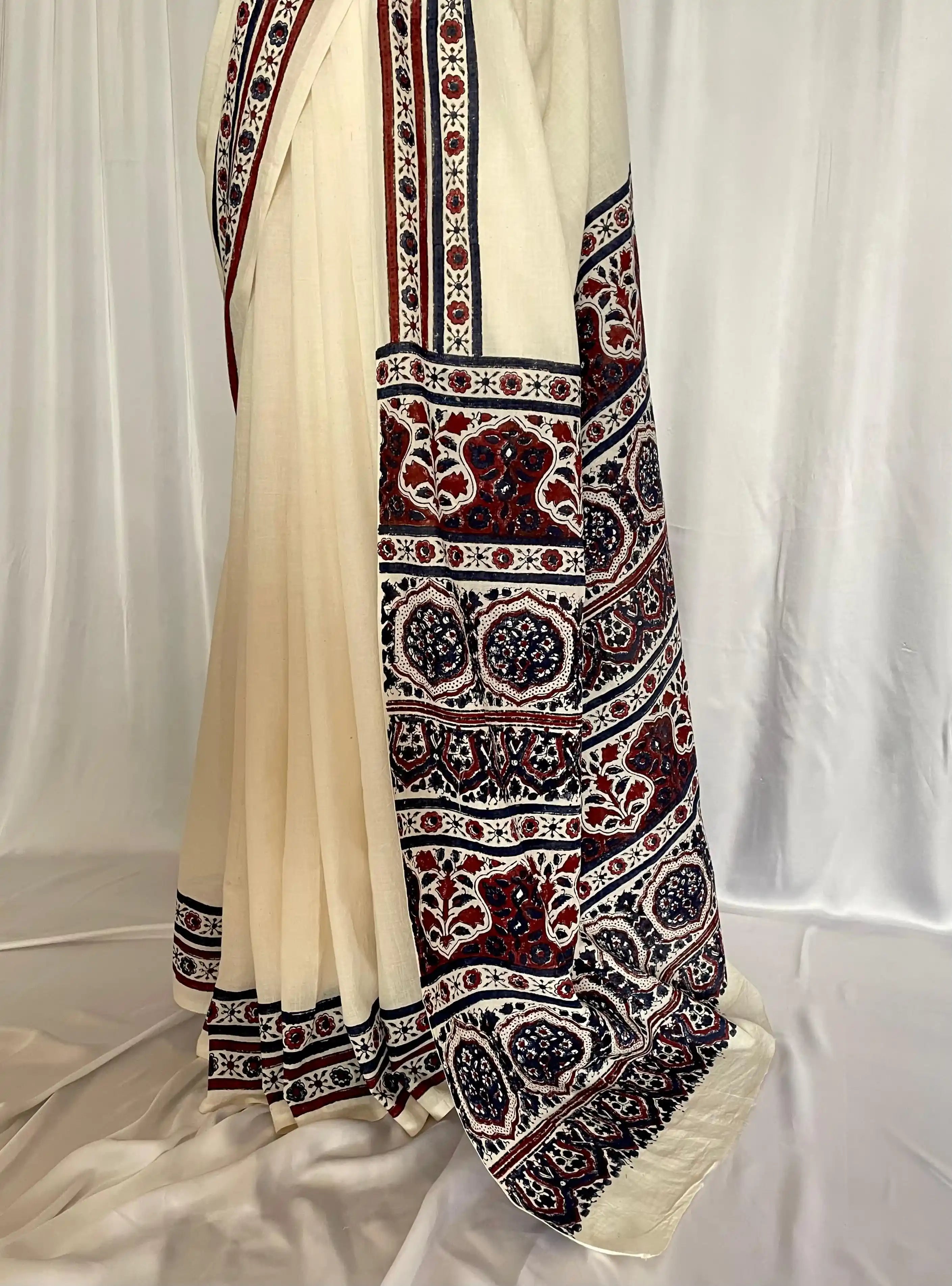 Ajrak Hand-Blocked Cotton: Ruh-e-Safa