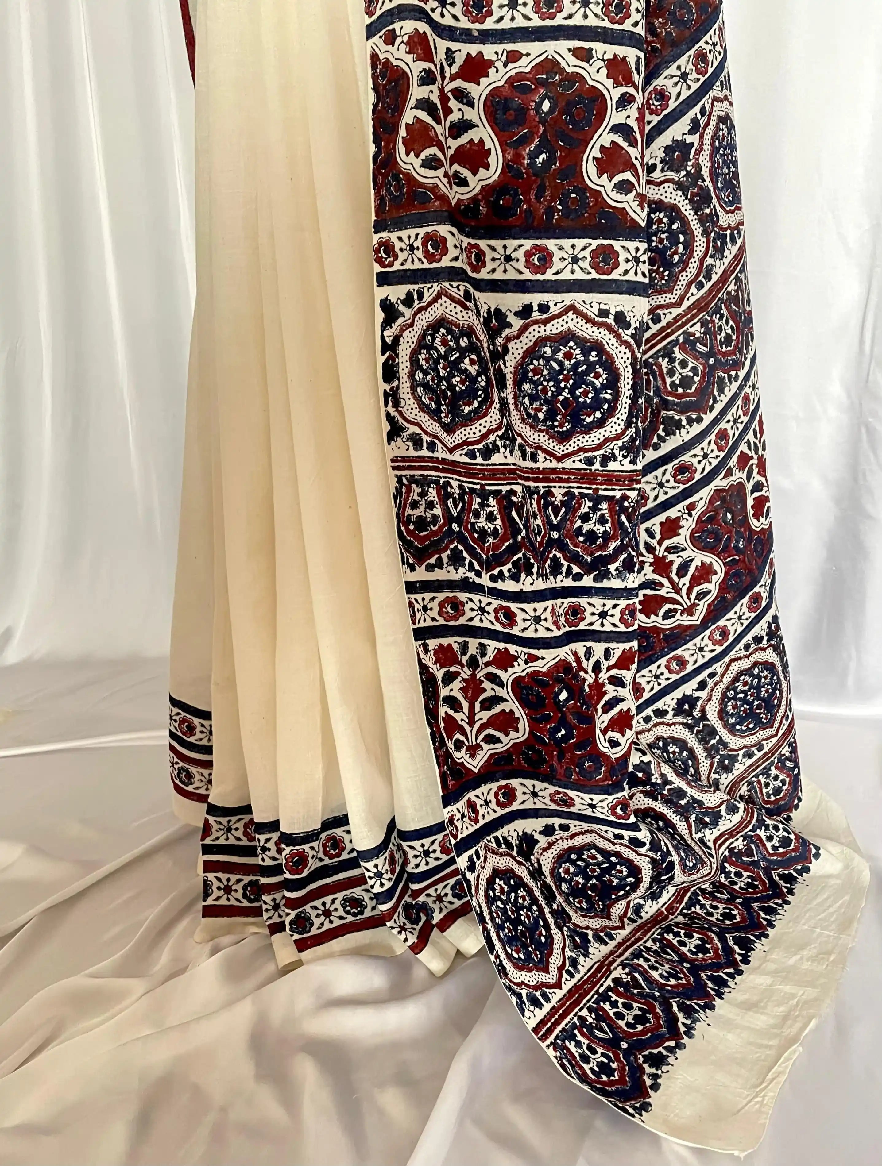 Ajrak Hand-Blocked Cotton: Ruh-e-Safa