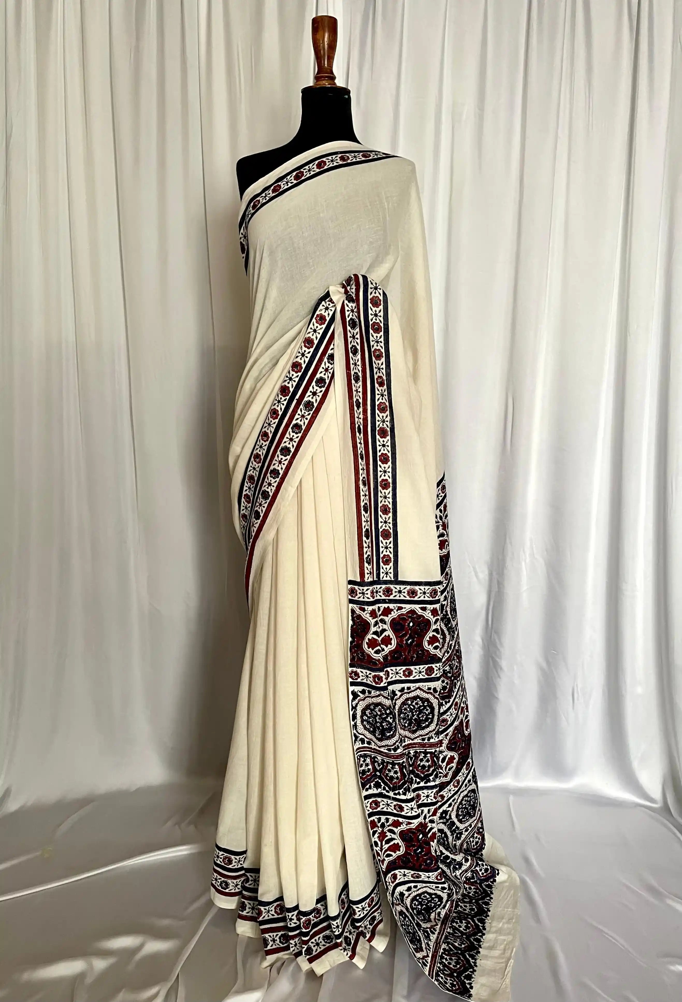 Ajrak Hand-Blocked Cotton: Ruh-e-Safa