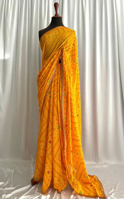Chiffon Chunri: Saffra