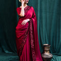 Sequin Solid Charmeuse: Rosa