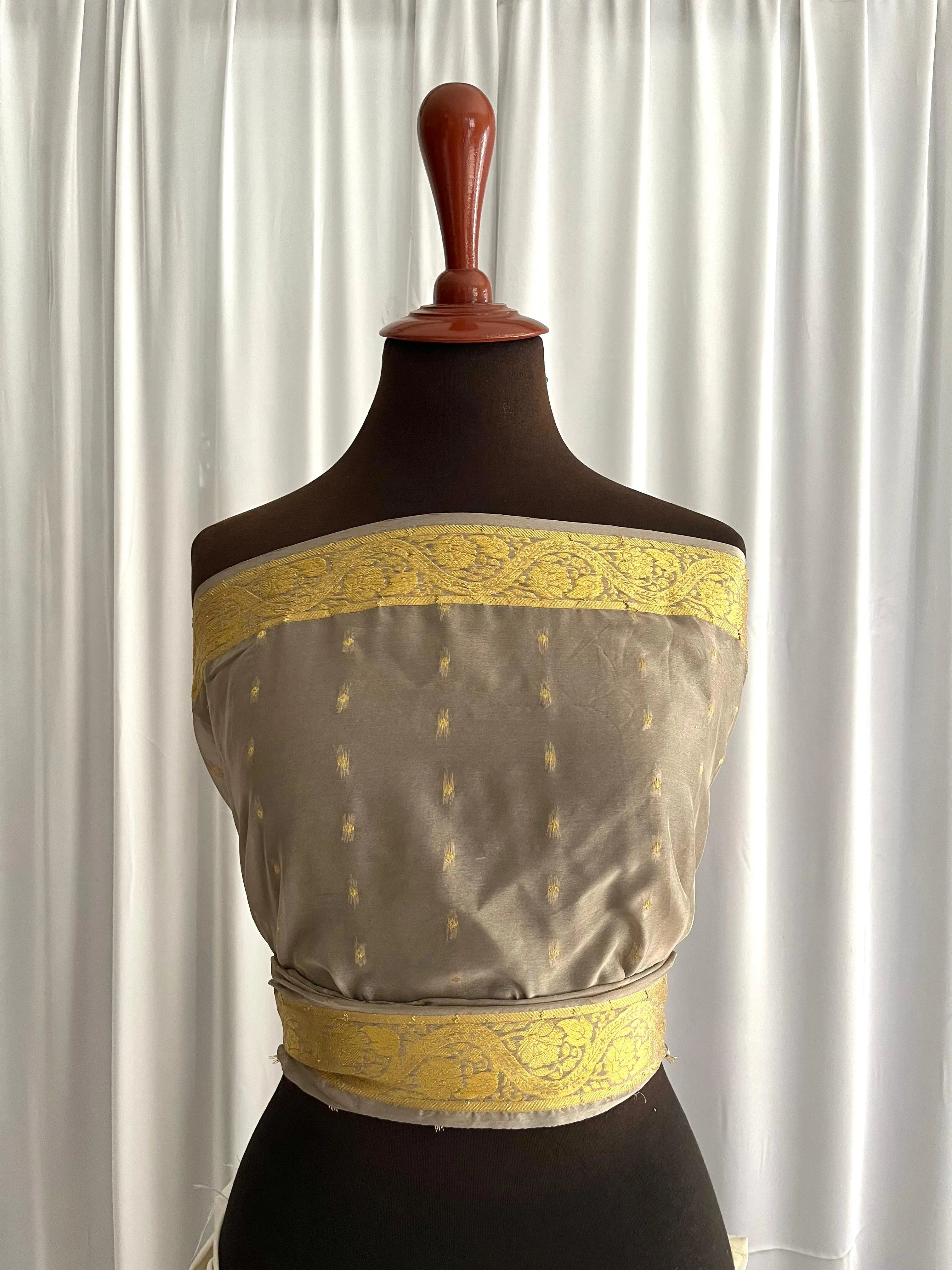 Chiffon Silk Banarsi - Smokestone
