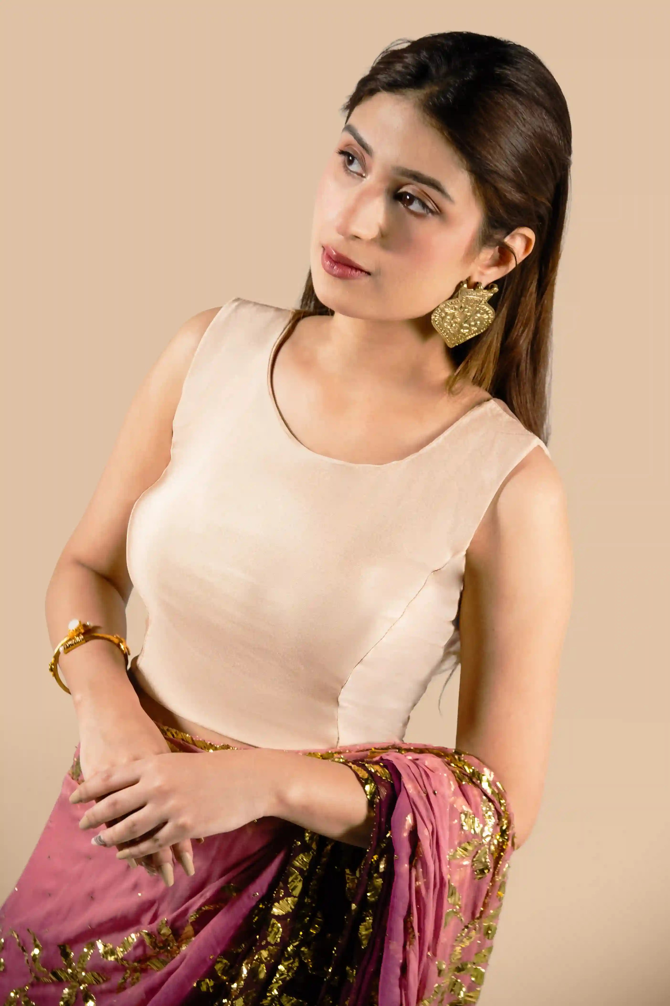 Stretch™️ Blouse - Ivory Gold