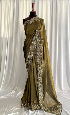 Embellished Tissue Silk: Zivara