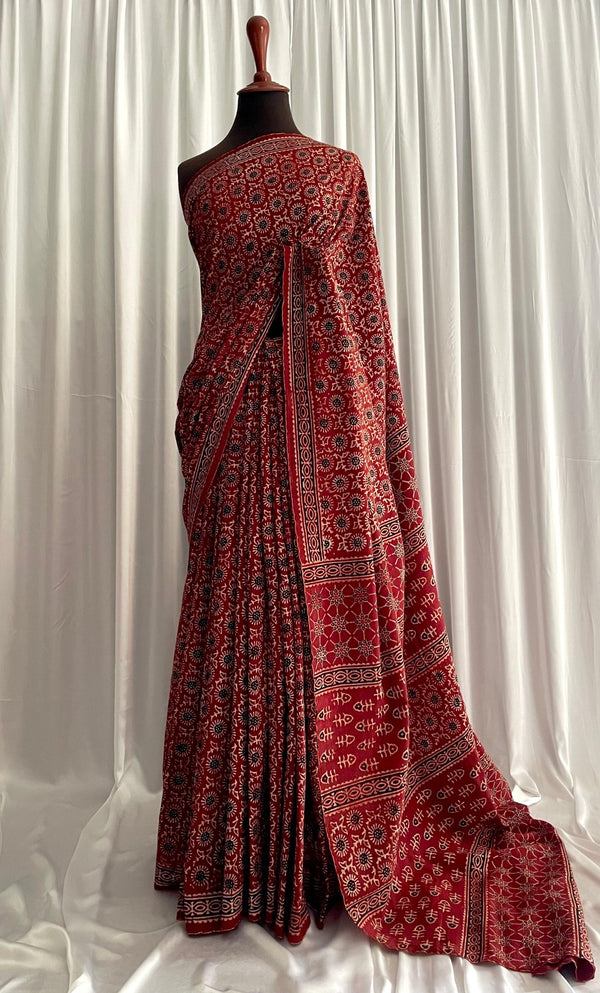 Ajrak Cotton Sarees ajrak-cotton-sarees
