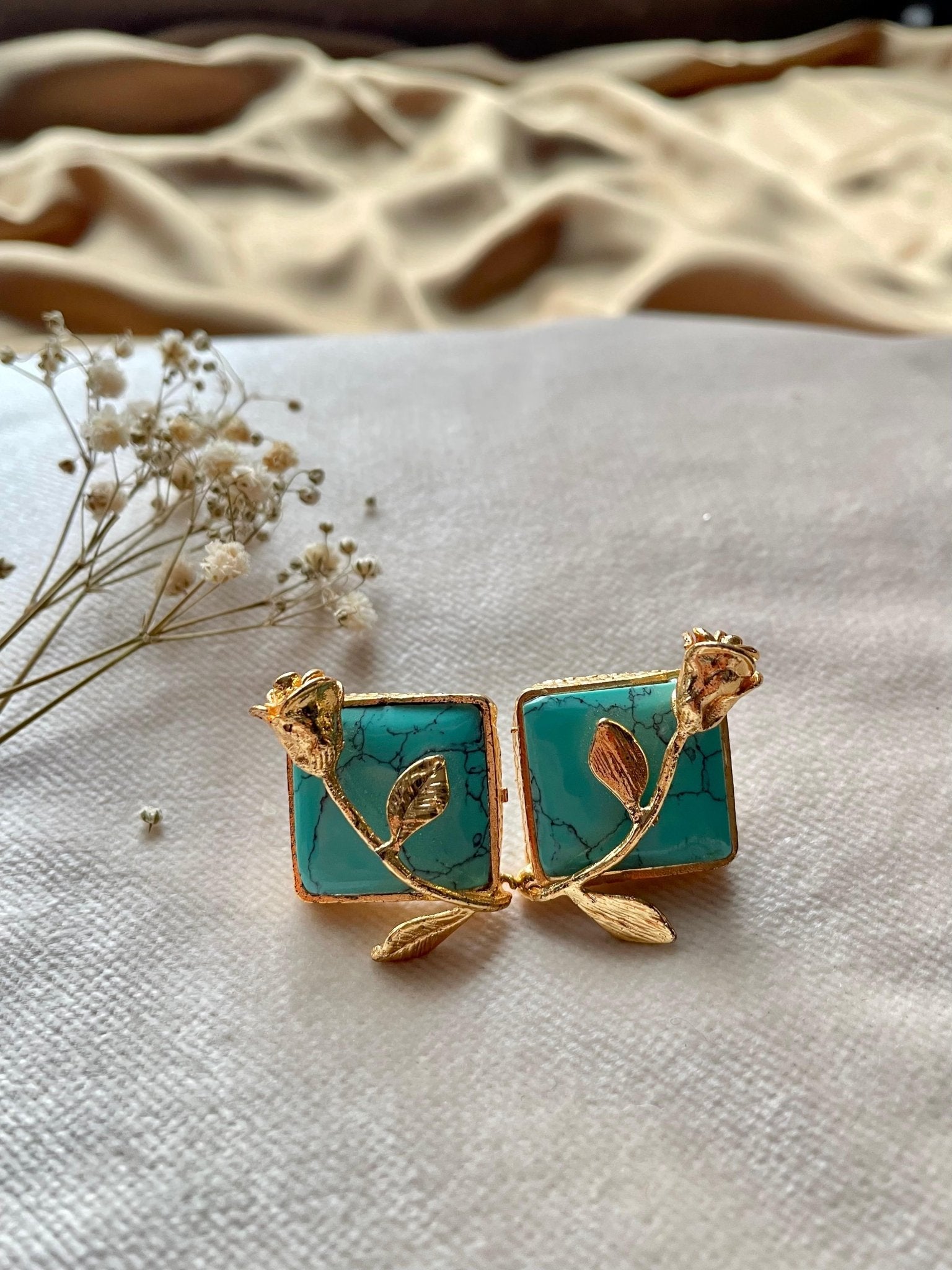 Gold Plated Topaz Rose