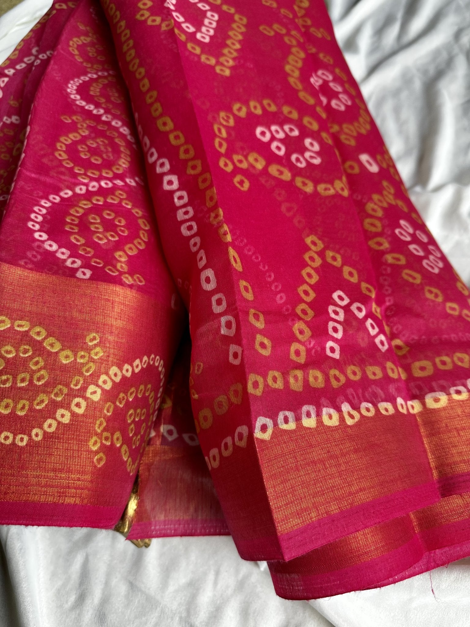 Cotton Chunri: Hot Pink