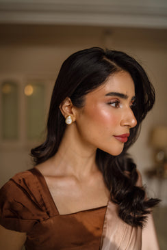 Gold Plated Baroque Pearl Studs