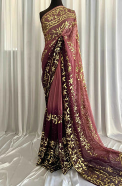 Ombre Muqaish: Golden Dusk