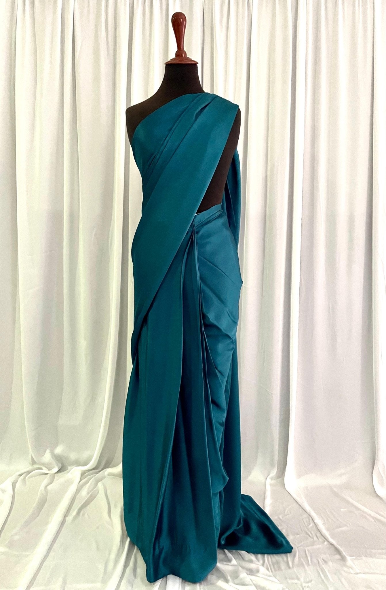 RTW Solid Charmeuse Silk: Ocean Blue