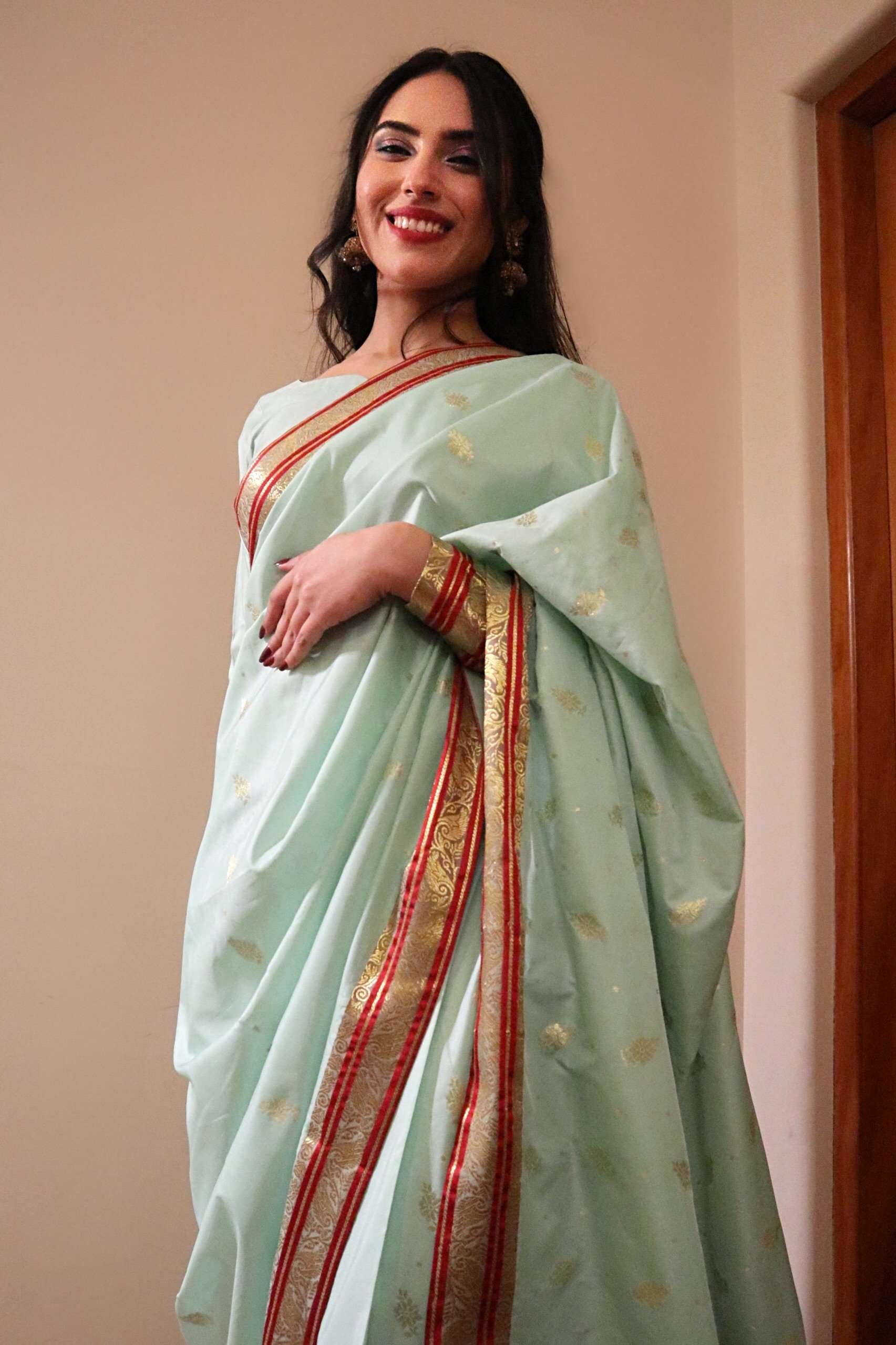 Riwayti Banarsi Silk: Mint