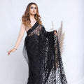 Koh-e-Noor: Sequins Net Black